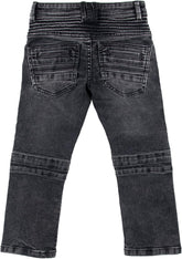Baby Boys Toddler Jeans, Elastic Waist Biker Moto Distressed Ripped Denim Jeans for Boys & Colored Pants